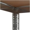 Hörnhylla silver stål och konstruerat trä 5 hyllplan vidaXL 75 x 75 x 180 cm – miniatyr 4