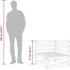 Hörnsektion till pallsoffa 2 st Grå massiv furu vidaXL – miniatyr 10
