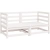 Hörnsektion till pallsoffa 2 st vit massiv furu vidaXL – miniatyr 2