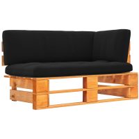 Hörnsektion till pallsoffa honungsbrun impregnerad furu vidaXL