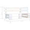 Hörnsektion till pallsoffa vit impregnerad furu vidaXL – miniatyr 4