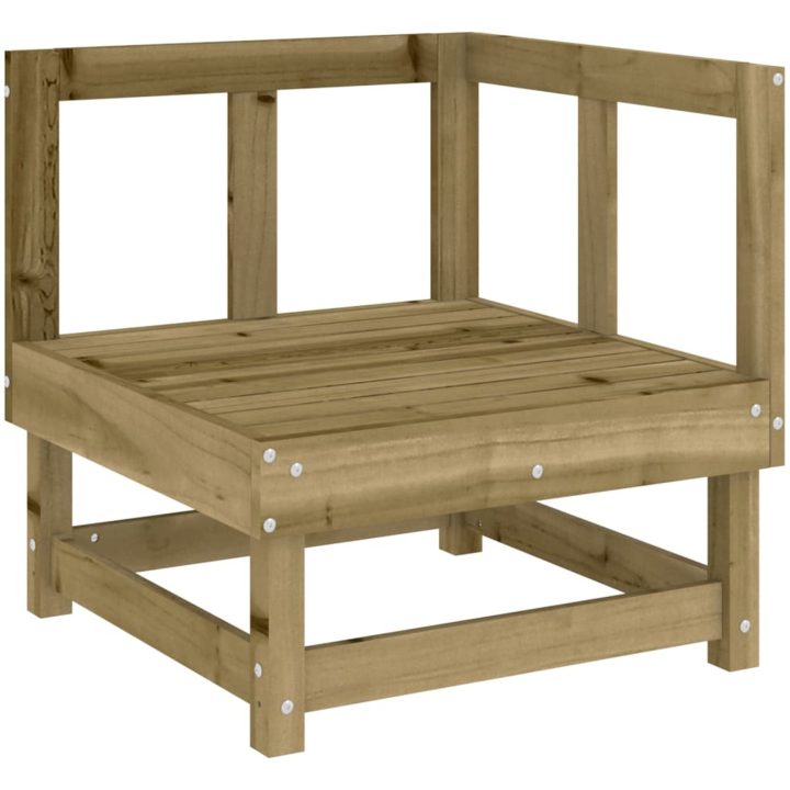 Hörnsektion till trädgårdssoffa impregnerad furu vidaXL – bild 2