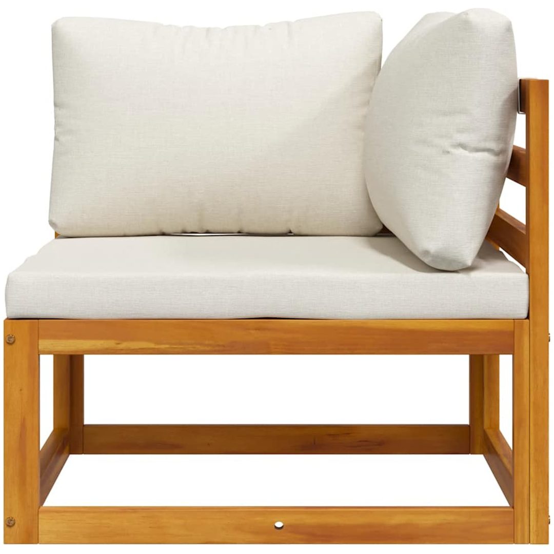 Hörnsits och gräddvit dyna massivt akaciaträ vidaXL – bild 4