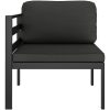 Hörnsits till modulsoffa 1 st med dynor aluminium antracit vidaXL – miniatyr 2