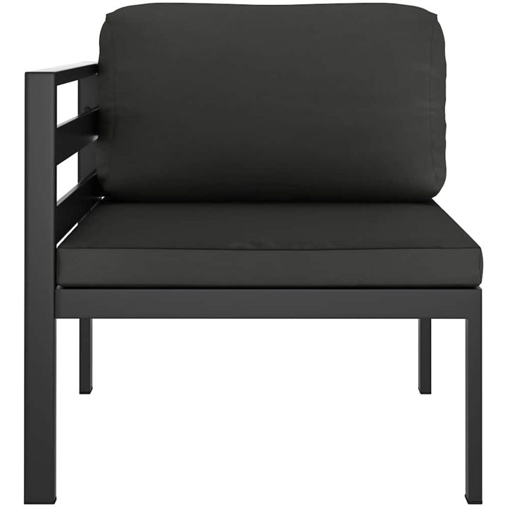 Hörnsits till modulsoffa 1 st med dynor aluminium antracit vidaXL – bild 2