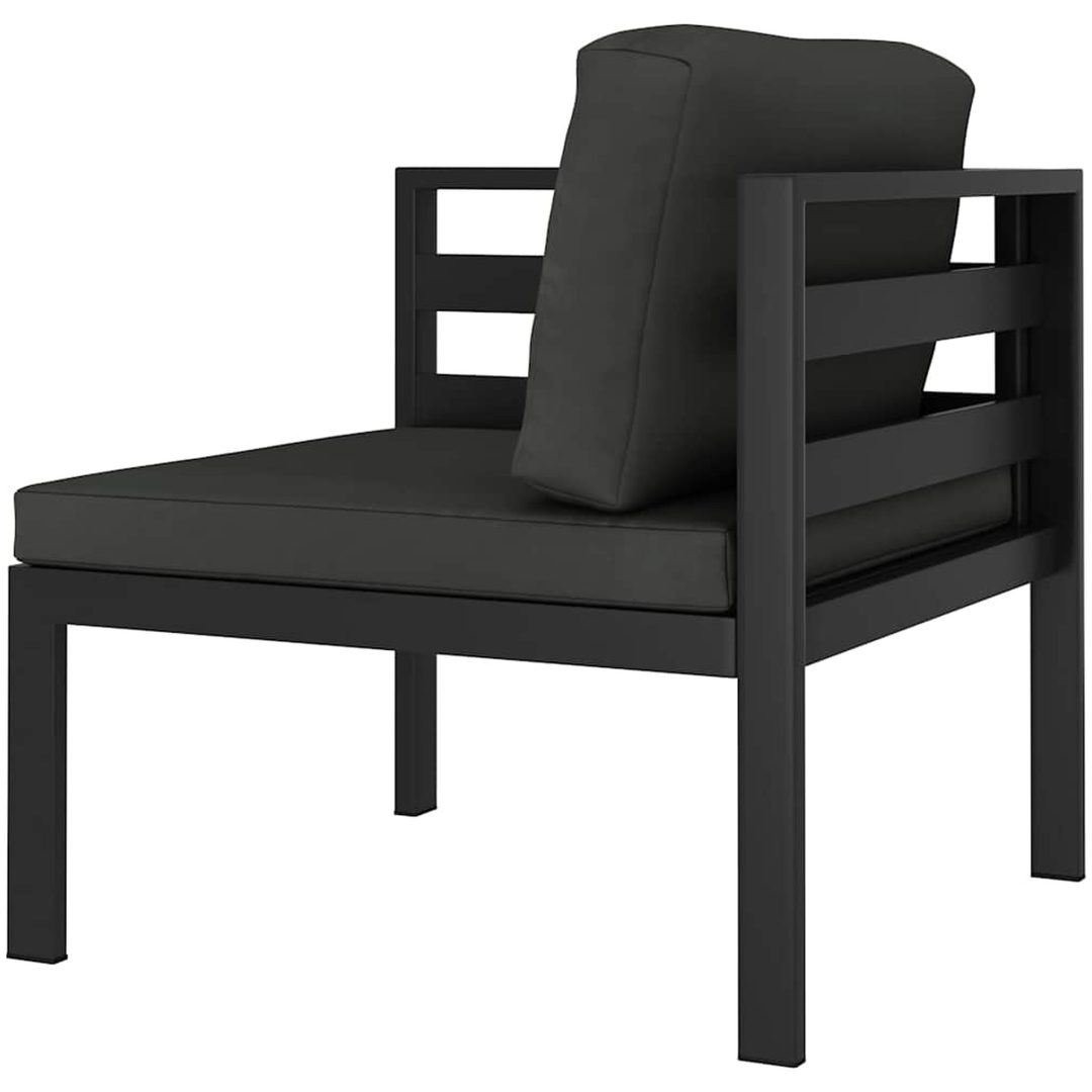 Hörnsits till modulsoffa 1 st med dynor aluminium antracit vidaXL – bild 3