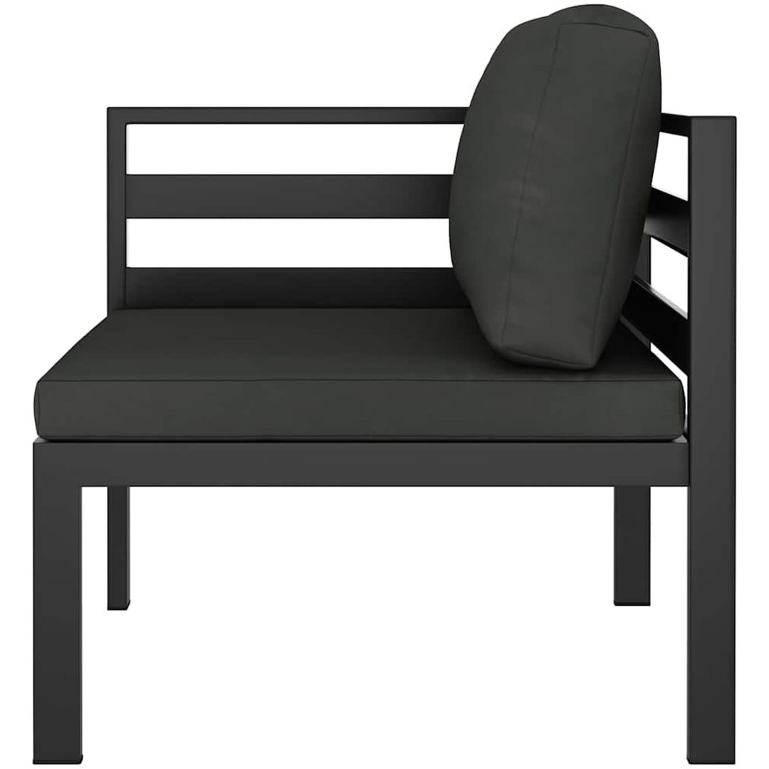 Hörnsits till modulsoffa 1 st med dynor aluminium antracit vidaXL – bild 4