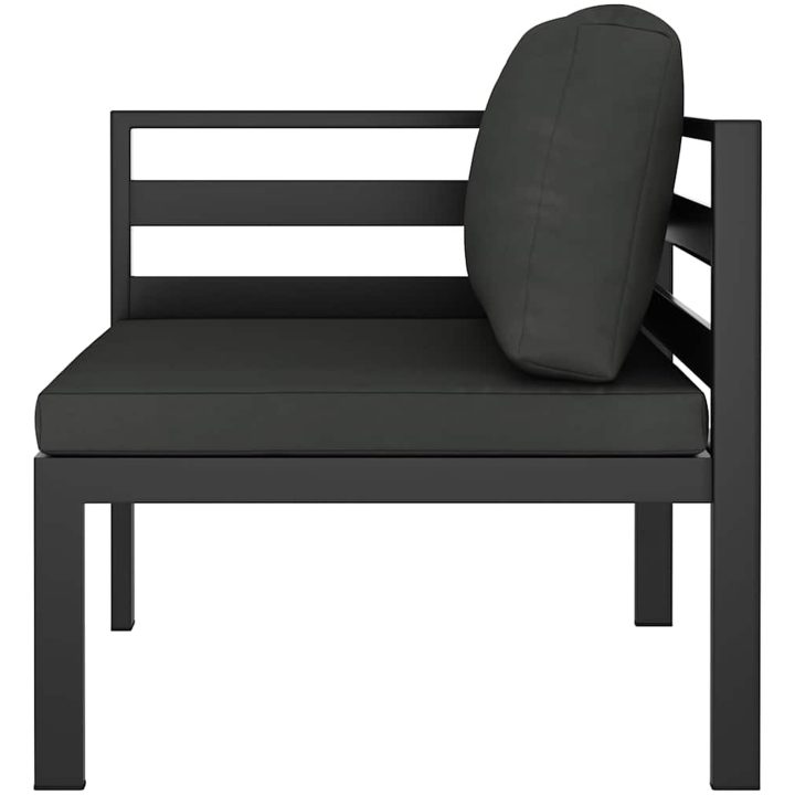 Hörnsits till modulsoffa 1 st med dynor aluminium antracit vidaXL – bild 4