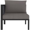 Hörnsits till modulsoffa höger armstöd konstrotting antracit vidaXL – miniatyr 2