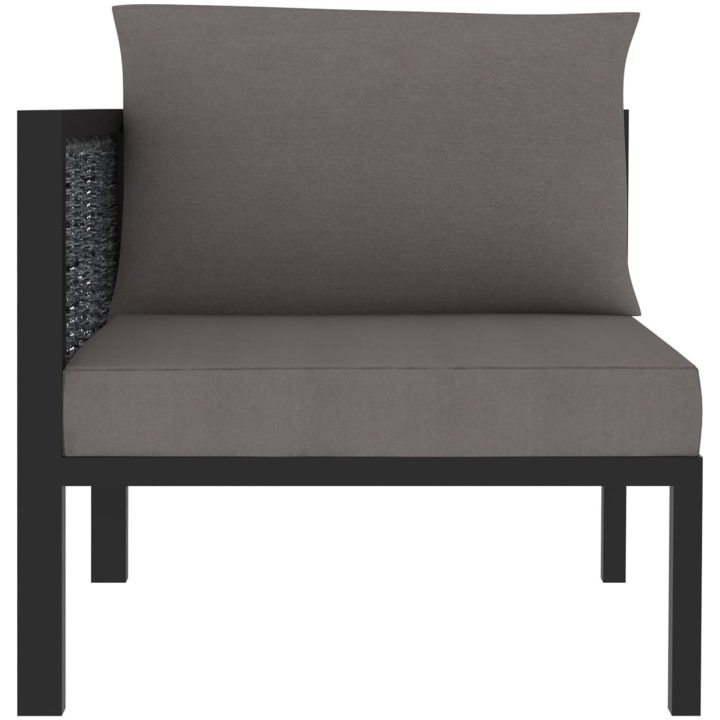 Hörnsits till modulsoffa höger armstöd konstrotting antracit vidaXL – bild 2