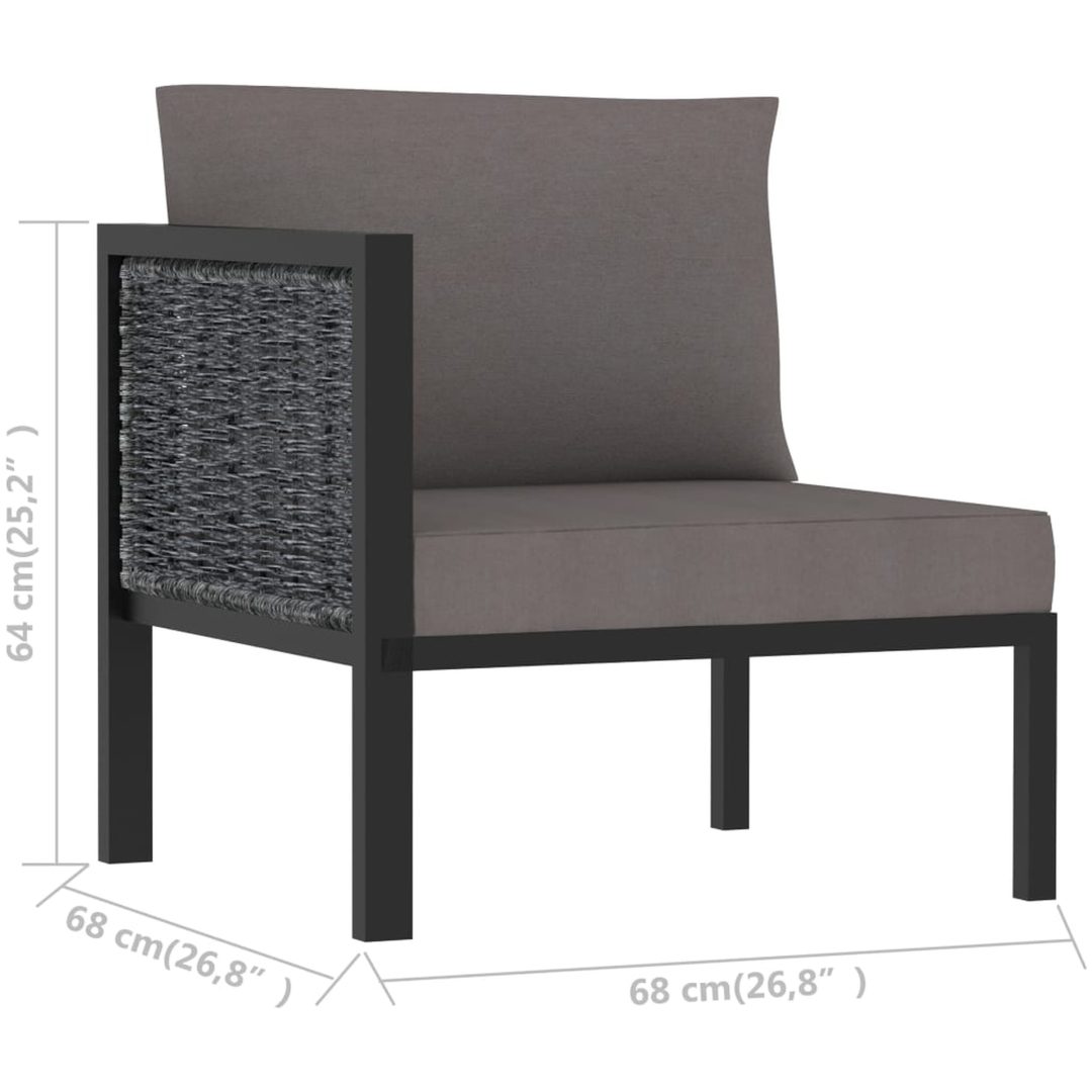 Hörnsits till modulsoffa höger armstöd konstrotting antracit vidaXL – bild 6