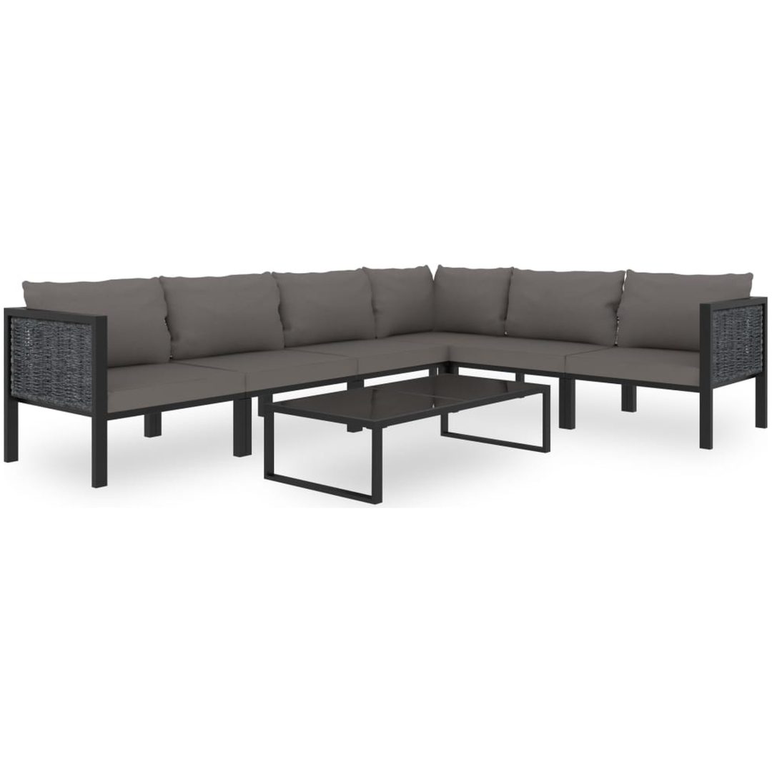 Hörnsits till modulsoffa höger armstöd konstrotting antracit vidaXL – bild 7
