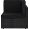 Hörnsits till modulsoffa konstrotting svart vidaXL – miniatyr 2