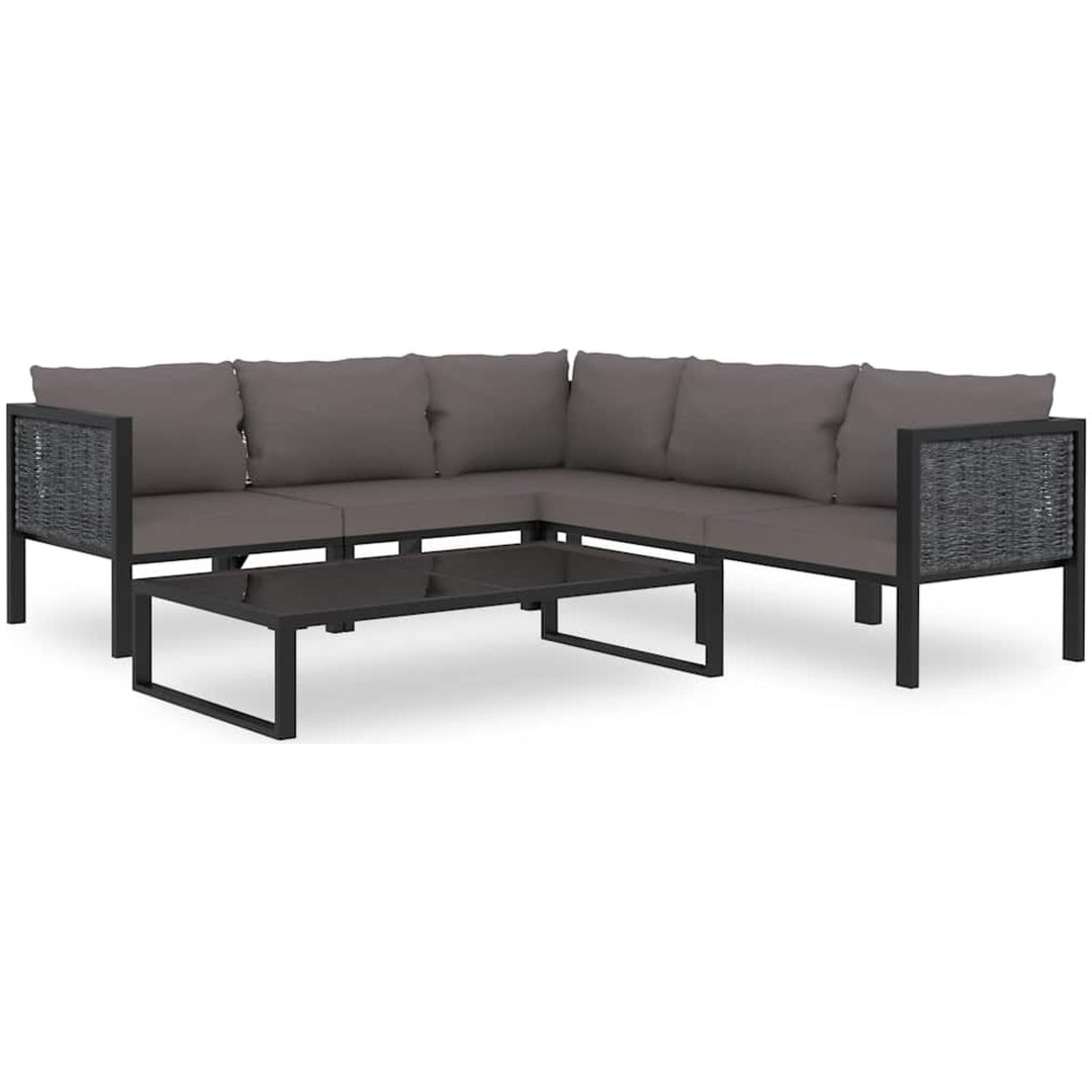 Hörnsits till modulsoffa vänster armstöd konstrotting antracit vidaXL – bild 12