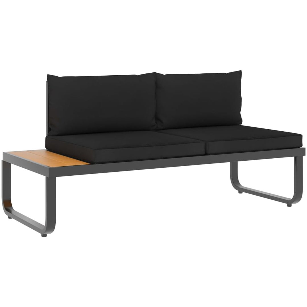 Hörnsoffa set med dynor 4 delar aluminium och WPC vidaXL – bild 4