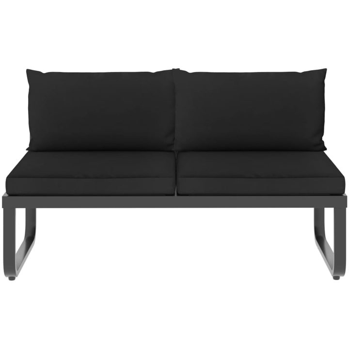 Hörnsoffa set med dynor 4 delar aluminium och WPC vidaXL – bild 7