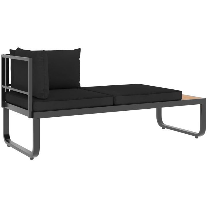 Hörnsoffa set med dynor 4 delar aluminium och WPC vidaXL – bild 8