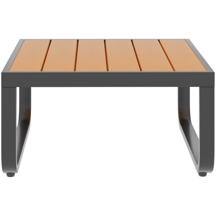 Hörnsoffa set med dynor 5 delar aluminium och WPC vidaXL – bild 11