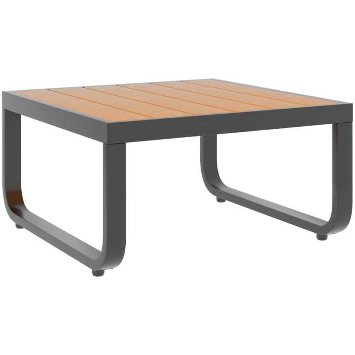 Hörnsoffa set med dynor 5 delar aluminium och WPC vidaXL – bild 10