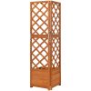 Hörnspaljé med odlingslåda 40x40x150 cm massivt granträ vidaXL – miniatyr 3