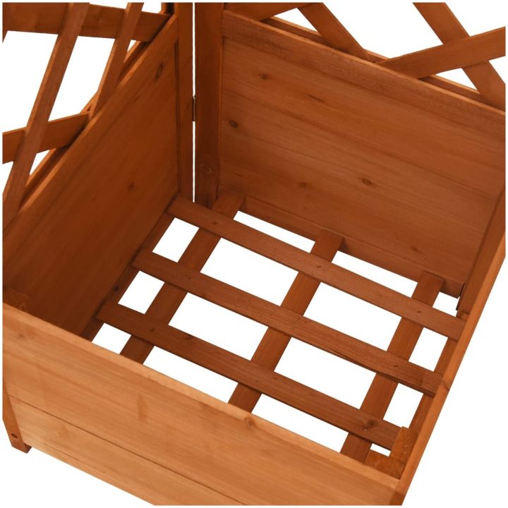 Hörnspaljé med odlingslåda 40x40x150 cm massivt granträ vidaXL – bild 4