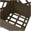 Hörnspaljé med odlingslåda grå 40x40x150 cm massivt granträ vidaXL – miniatyr 4