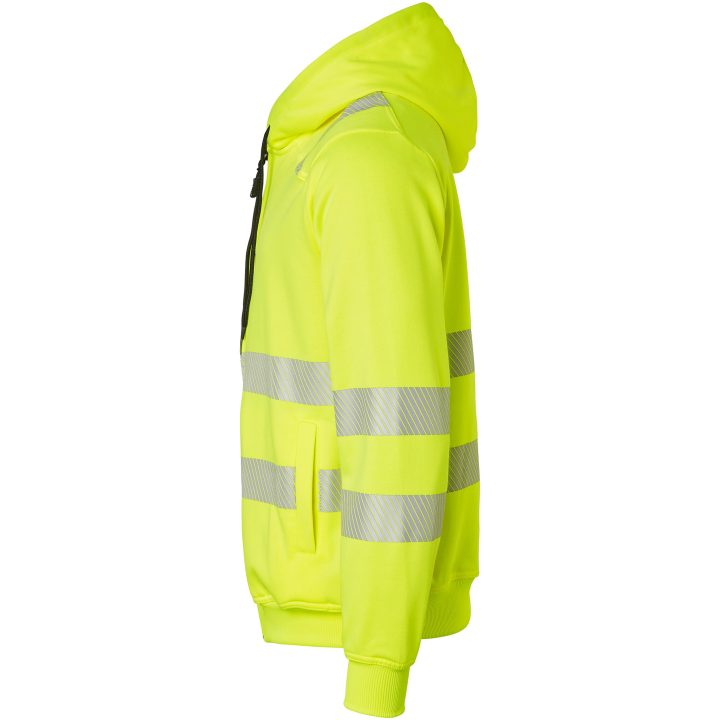 Huvtröja 271 Hel-zip Fluorescerande Gul Top Swede XS – bild 4