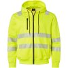 Huvtröja 271 Hel-zip Fluorescerande Gul Top Swede XS – miniatyr 1