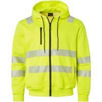 Huvtröja 271 Hel-zip Fluorescerande Gul Top Swede