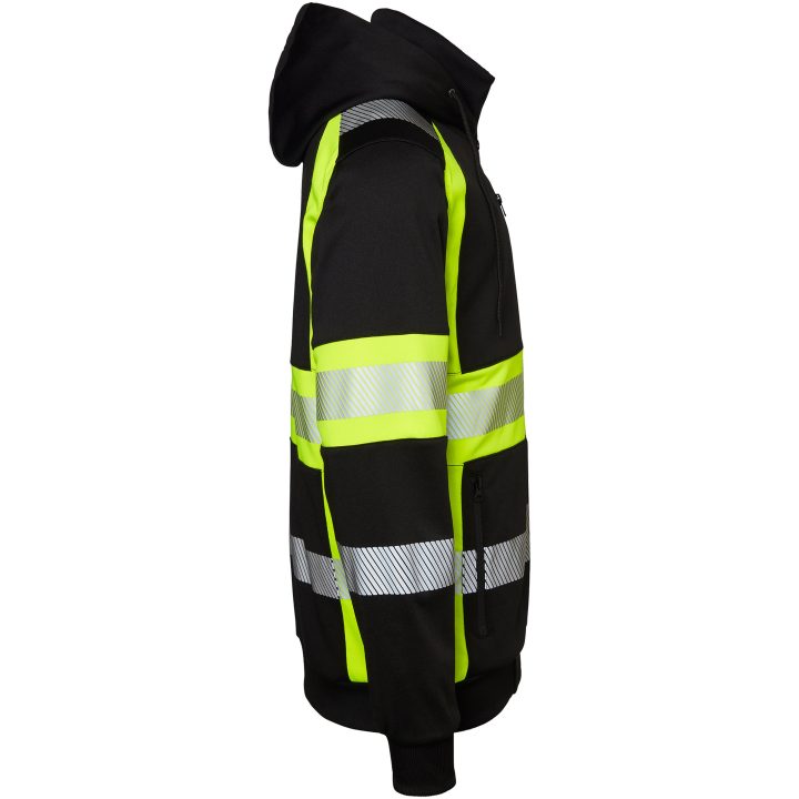 Huvtröja 603 Sweat Svart/Fluorescerande Gul Top Swede XS – bild 2
