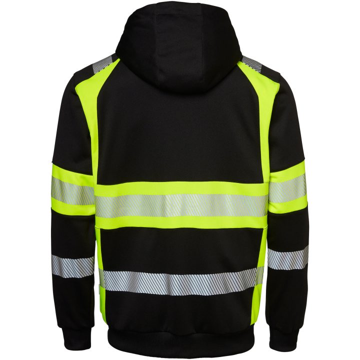 Huvtröja 603 Sweat Svart/Fluorescerande Gul Top Swede XS – bild 3