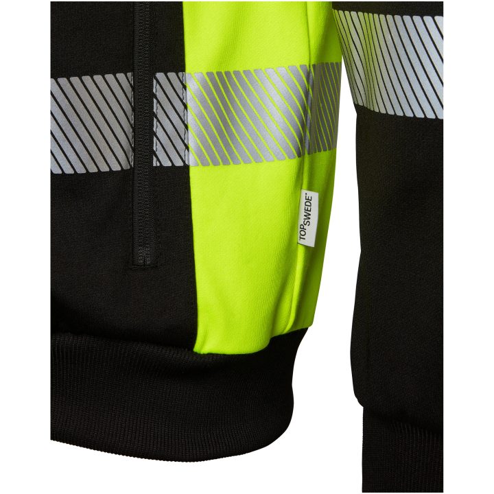 Huvtröja 603 Sweat Svart/Fluorescerande Gul Top Swede XS – bild 5