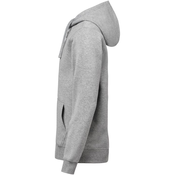 Huvtröja Full Zip Regular Fit Gråmelerad Untagged Movement – bild 3