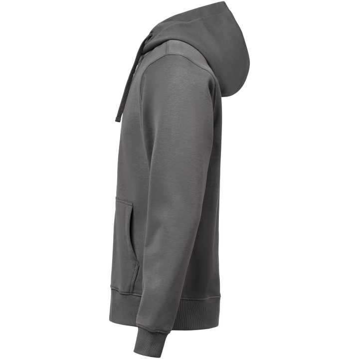 Huvtröja Full Zip Regular Fit Kolgrå Untagged Movement – bild 2