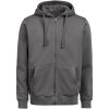 Huvtröja Full Zip Regular Fit Kolgrå Untagged Movement – miniatyr 1