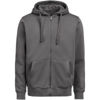 Huvtröja Full Zip Regular Fit Kolgrå Untagged Movement