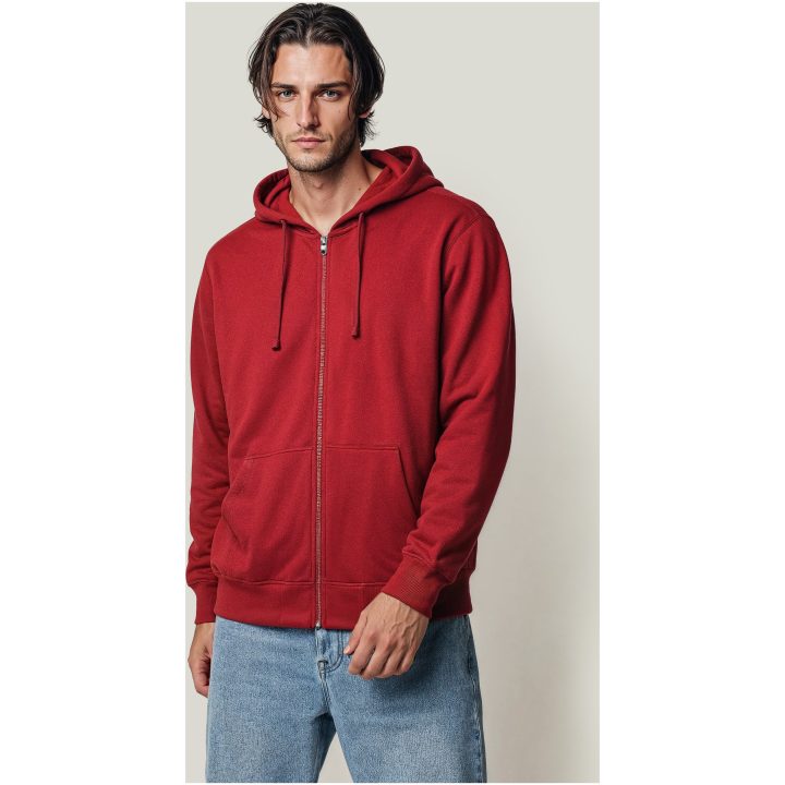 Huvtröja Full Zip Regular Fit Tegel Untagged Movement – bild 2
