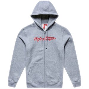 Huvtröja Signature Zip Up Grå Röd TROY LEE DESIGNS