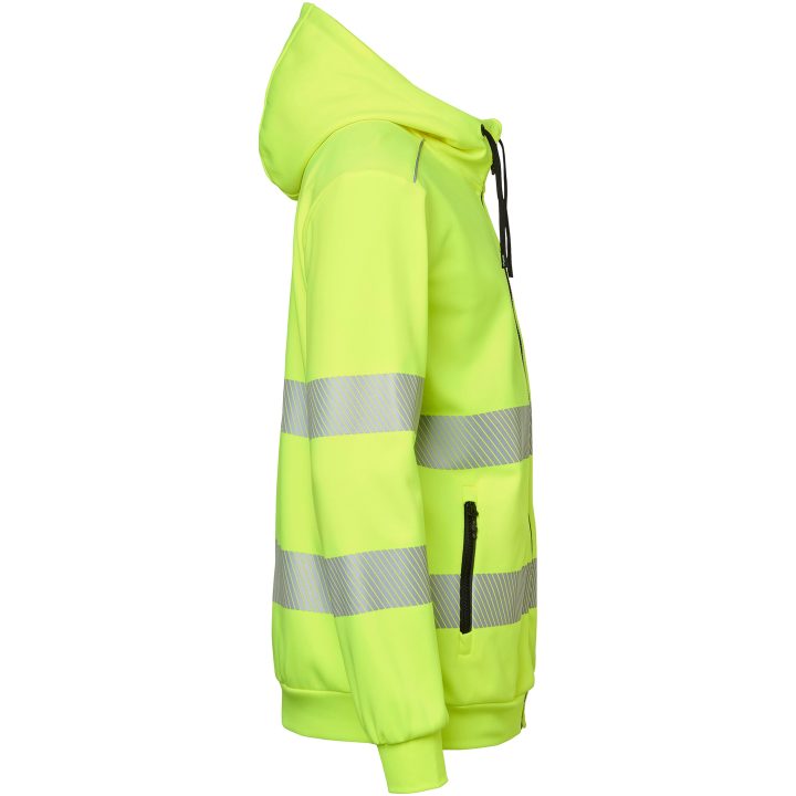 Huvtröja Sweat Zip Fluorescerande Gul Top Swede XS – bild 2