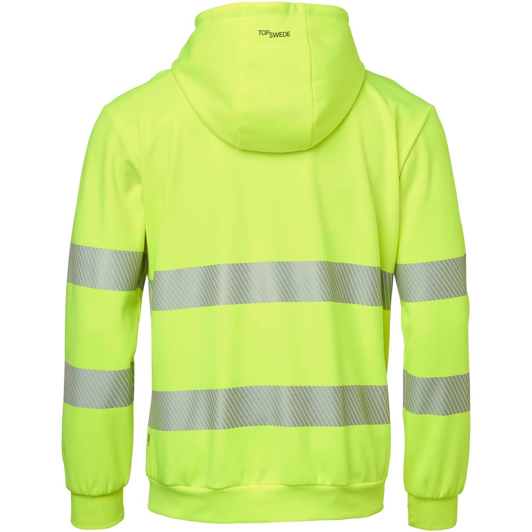 Huvtröja Sweat Zip Fluorescerande Gul Top Swede XS – bild 3