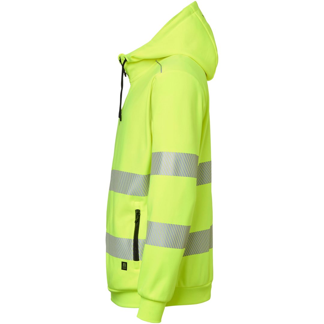 Huvtröja Sweat Zip Fluorescerande Gul Top Swede XS – bild 4
