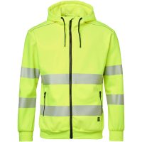 Huvtröja Sweat Zip Fluorescerande Gul Top Swede