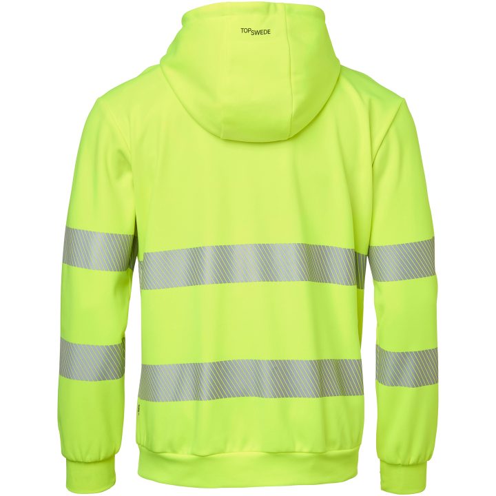 Huvtröja Sweat Zip Hoodie Fluorescerande Orange Top Swede XS – bild 3