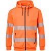 Huvtröja Sweat Zip Hoodie Fluorescerande Orange Top Swede XS – miniatyr 1