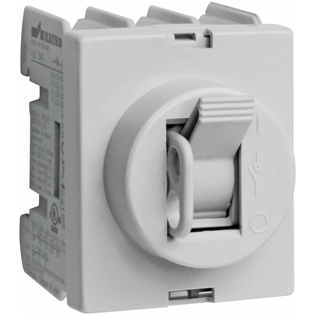 Huvudbrytare, 40A AC 22, vippa rund front MALMBERGS