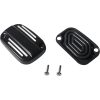 Huvudcylinderlock Finned Svart Blank DRAG SPECIALTIES – miniatyr 2
