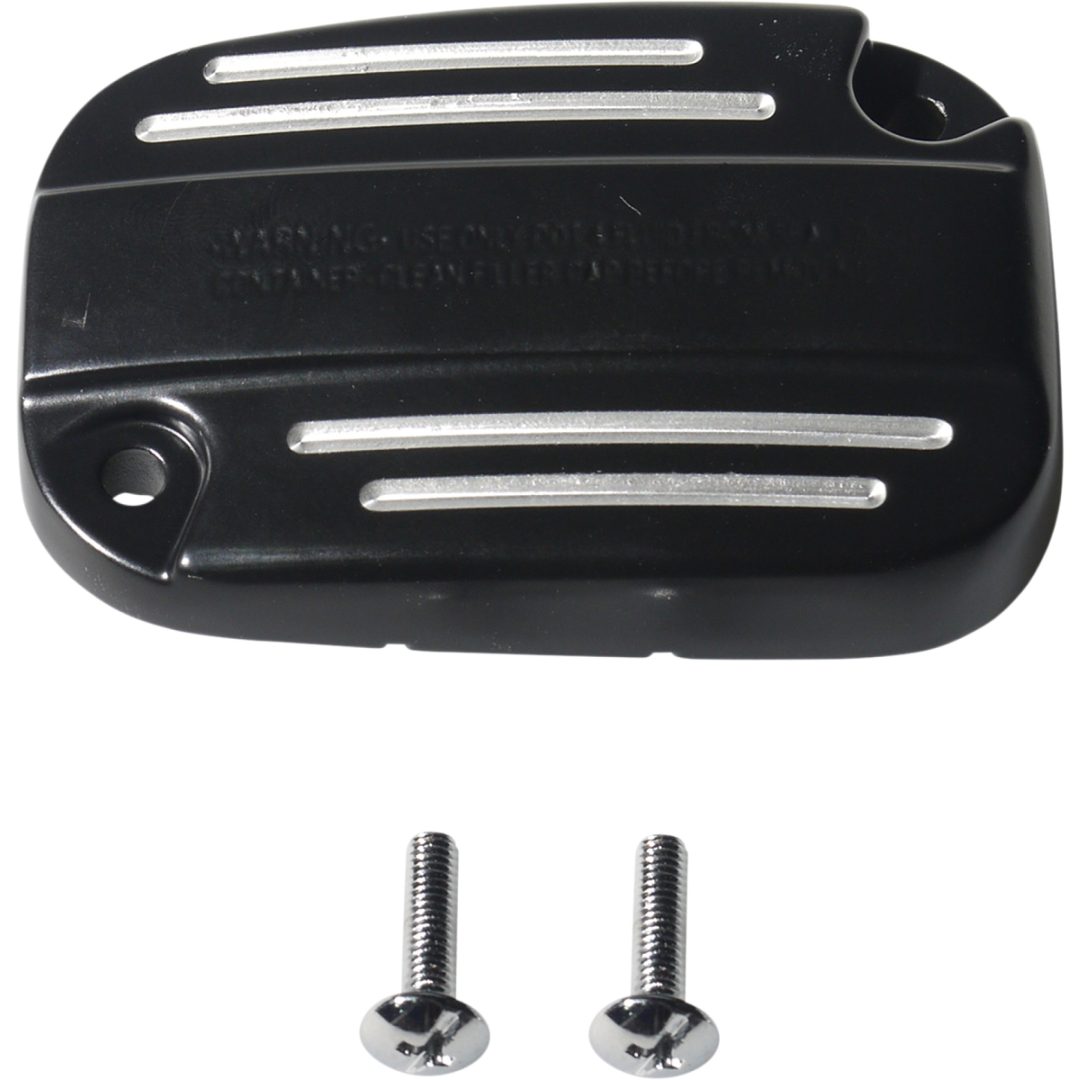 Huvudcylinderlock Finned Svart Blank DRAG SPECIALTIES