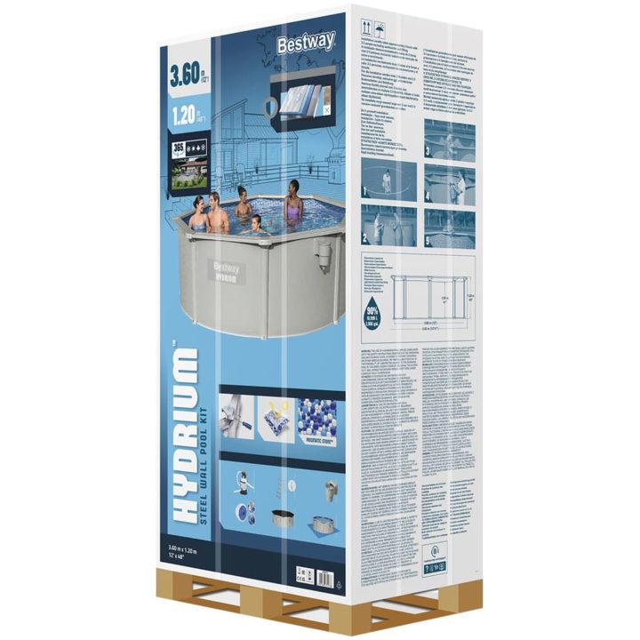 Hydrium ovanmarkspool rund 360x120 cm Bestway – bild 10
