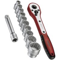 Hylsnyckelsats Med 1/2tum fyrkantsfäste M1212N1 Teng Tools