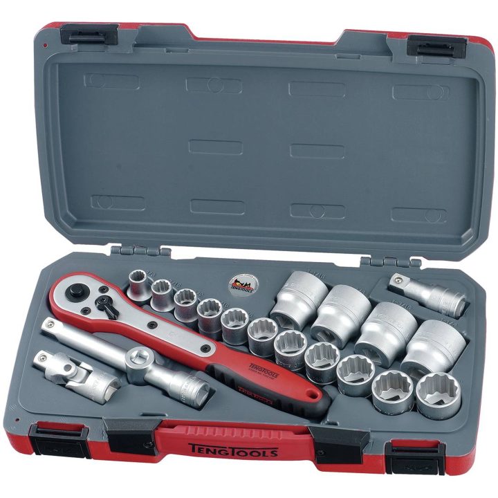 Hylsnyckelsats Med 1/2tum fyrkantsfäste T1220AF Teng Tools HYLSNYCKELSATS 1/2 T1220AF – bild 2
